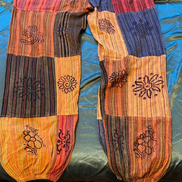 Patchwork pants 100% cotton made in Nepal - Picture 6 of 6